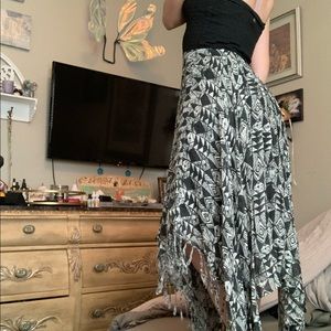 Billabong strapless long tapered dress